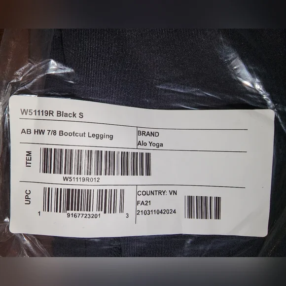 Womens Alo Yoga Airbrush High Waist 7/8 Bootcut Legging Black Small - Picture 3 of 3